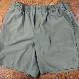 Puma Men's Olive Athletic Shorts